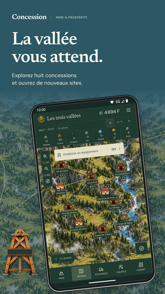 Visuel du jeu : concessions de la vallée